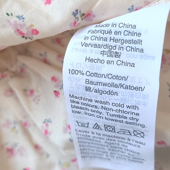MADEWELL Cream Floral Drawstring Sleeveless Tank Blouse - Picture 10 of 10